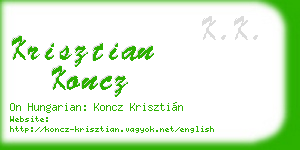 krisztian koncz business card